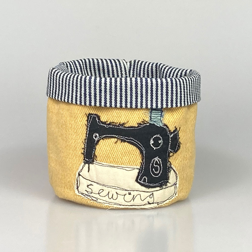 Sewing Embroidered Mini Art Pot
