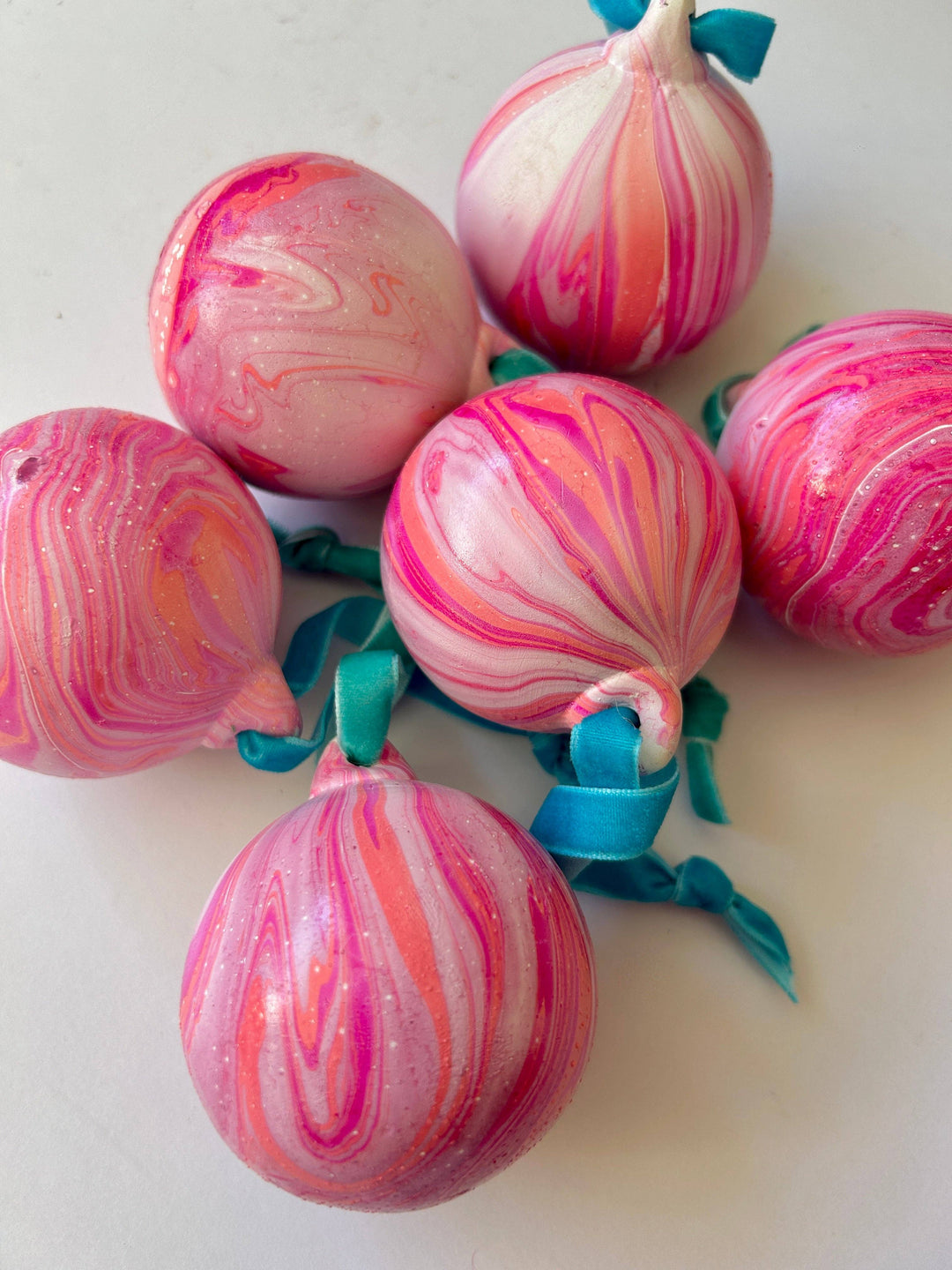 Marbled Ceramic Baubles by the Colour Emporium