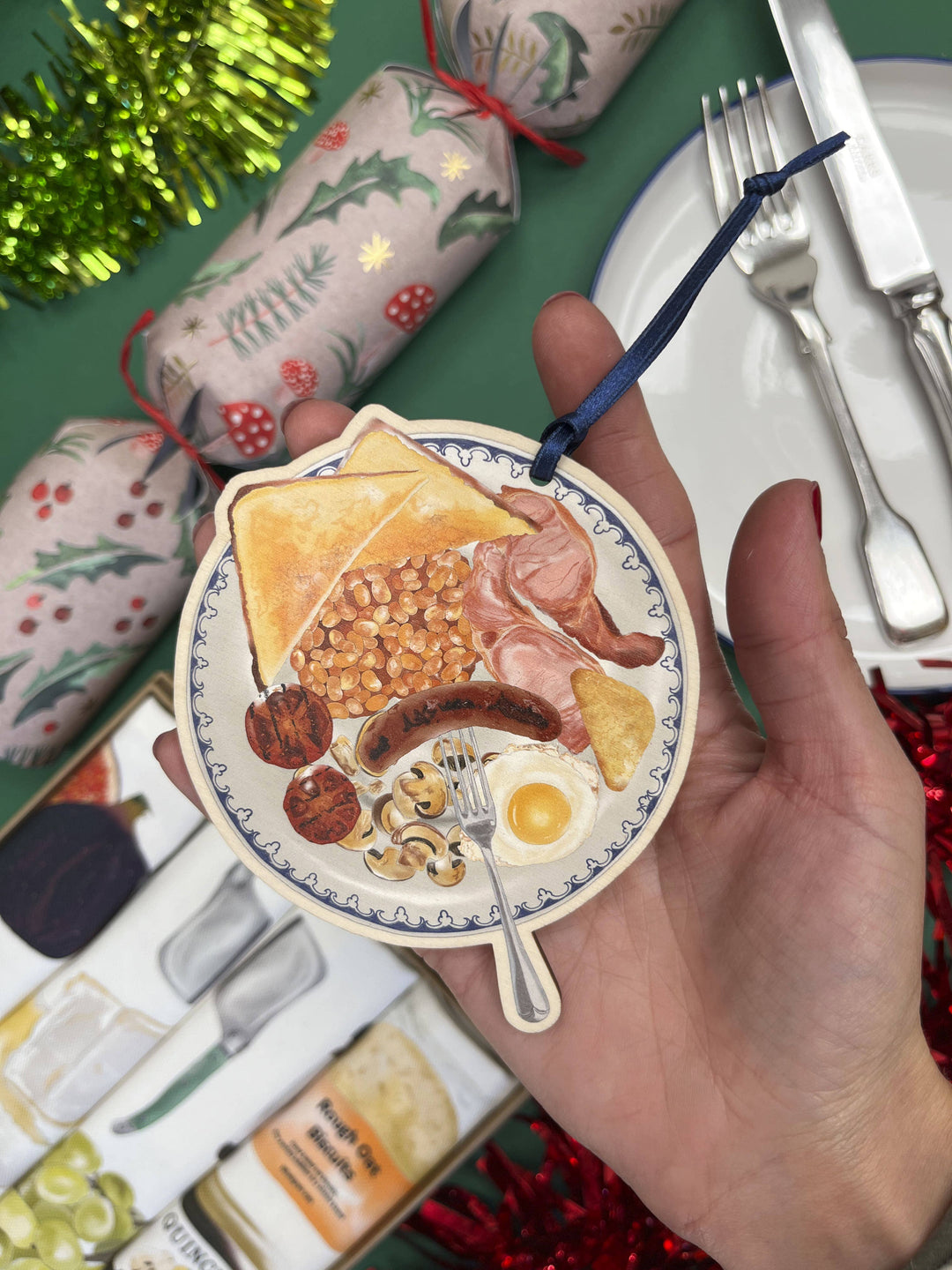 Full English Breakfast Wooden Ornament