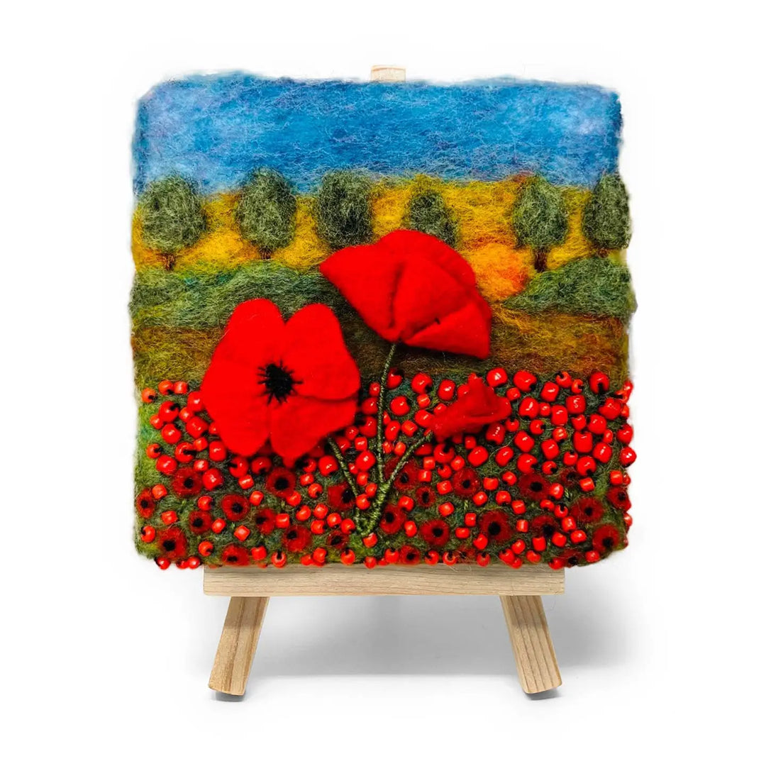 Mini-Masterpieces: 'Poppies At Sunrise' Needle Felt Kit