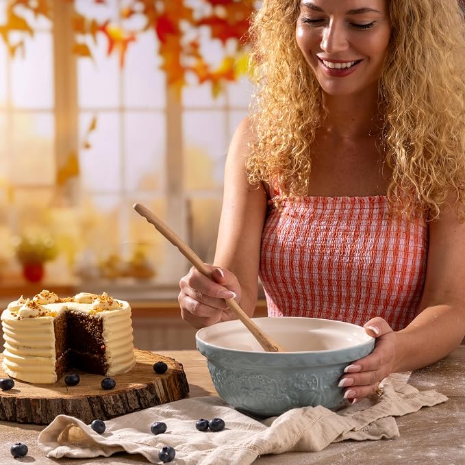 Pumpkin Blue Mixing Bowl - Size 30 (7.5 in)