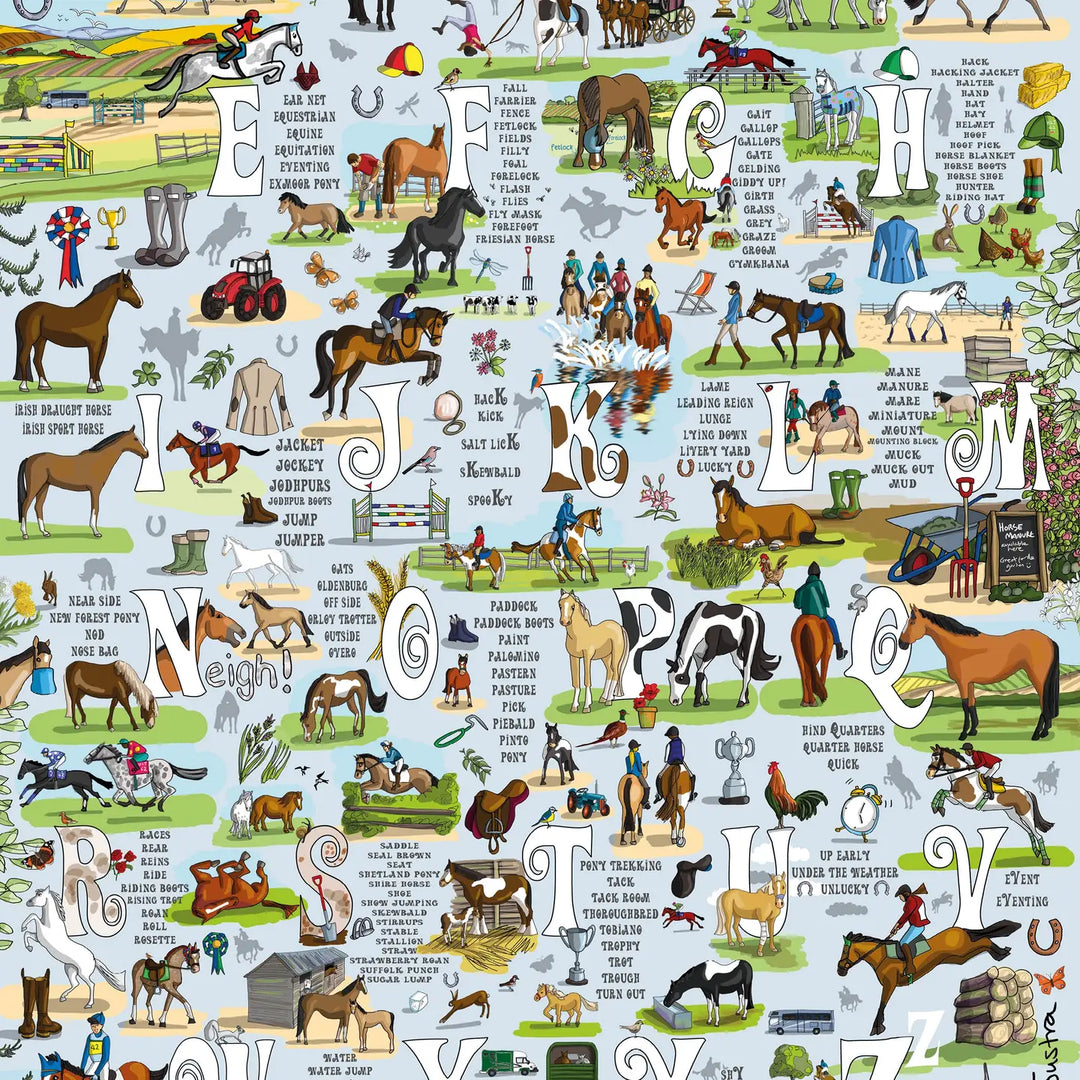 Horse and Pony A to Z 1000 Piece Jigsaw Puzzle