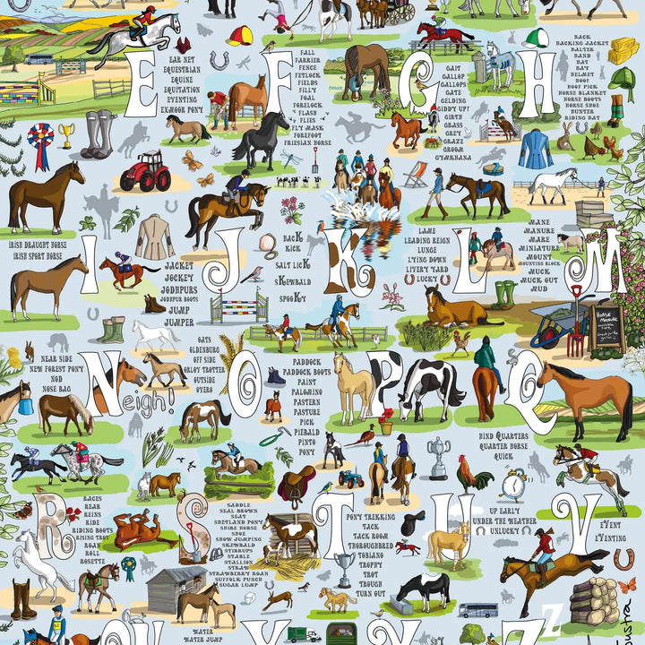 Horse and Pony A to Z 1000 Piece Jigsaw Puzzle