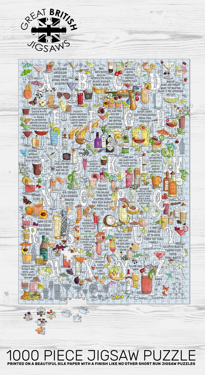 Cocktails A to Z 1000 Piece Jigsaw Puzzle