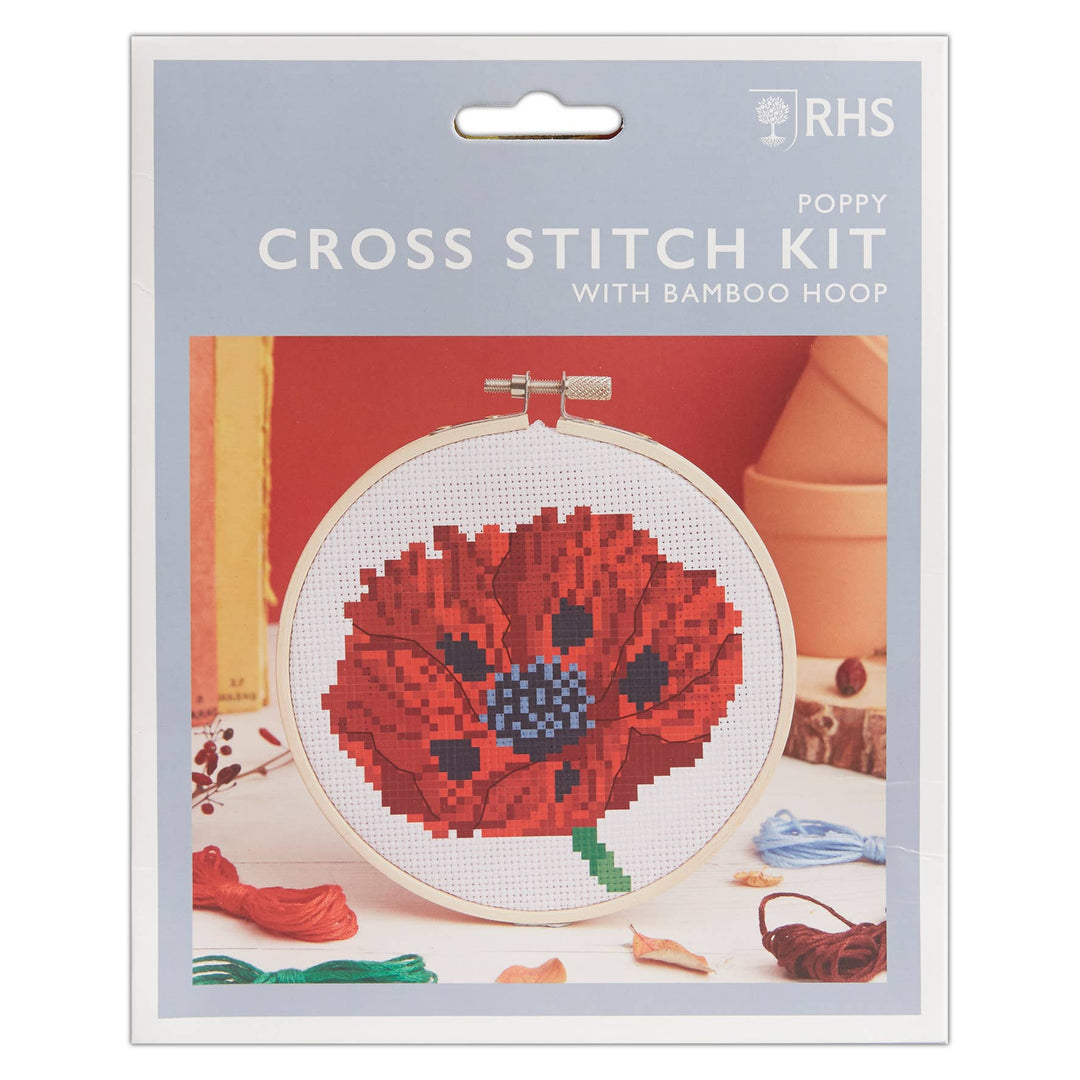 Royal Horticultural Society Poppy Cross Stitch Kit