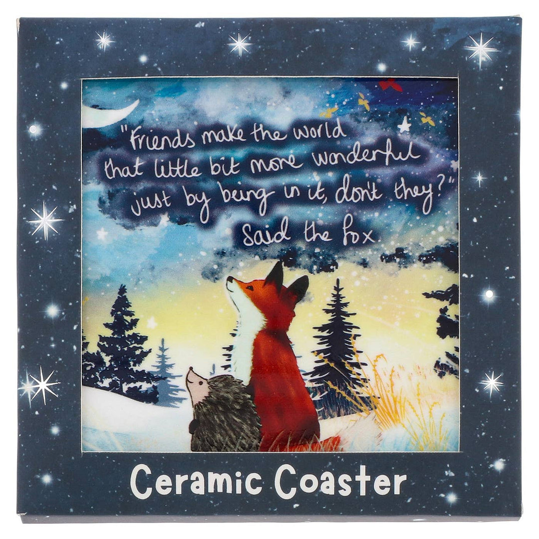 Fox Under The Moon Wonderful Friend Coaster