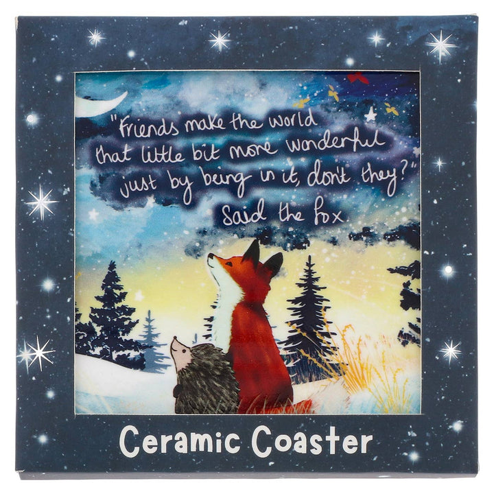 Fox Under The Moon Wonderful Friend Coaster