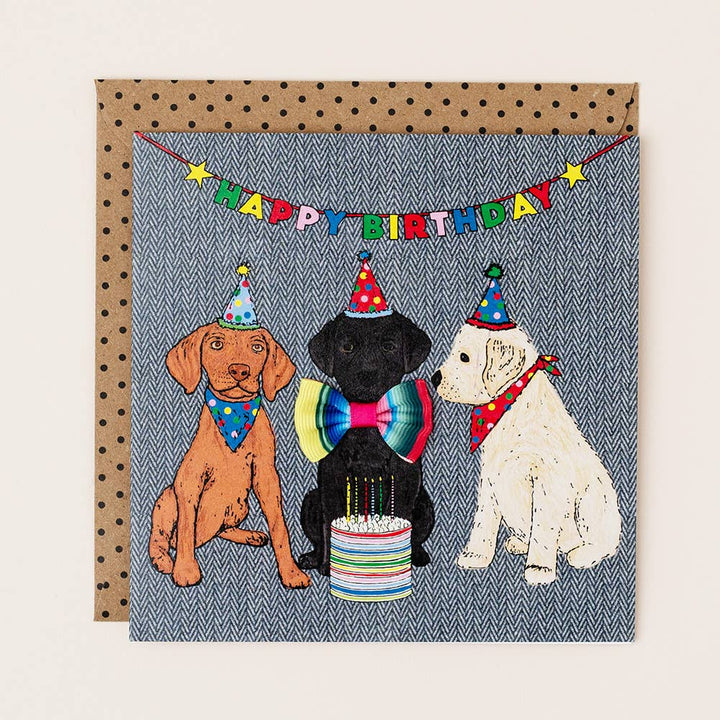 'Happy Birthday' Dogs and Cake Birthday Card