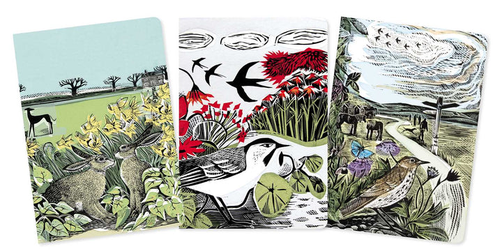 Landscapes Set of Three 8" x 6" A5 Standard Notebooks by Angela Harding