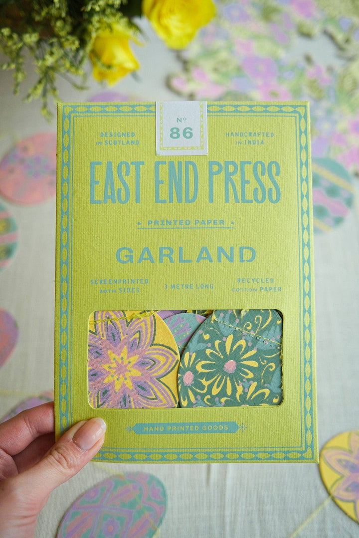 Egg Hunt Sewn Cotton Paper Garland
