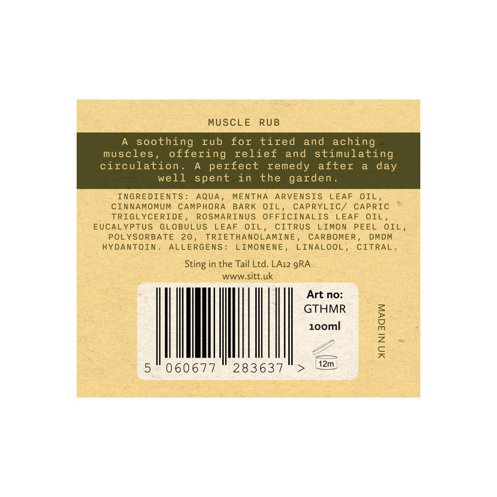 Gardener's Muscle Rub 100ml