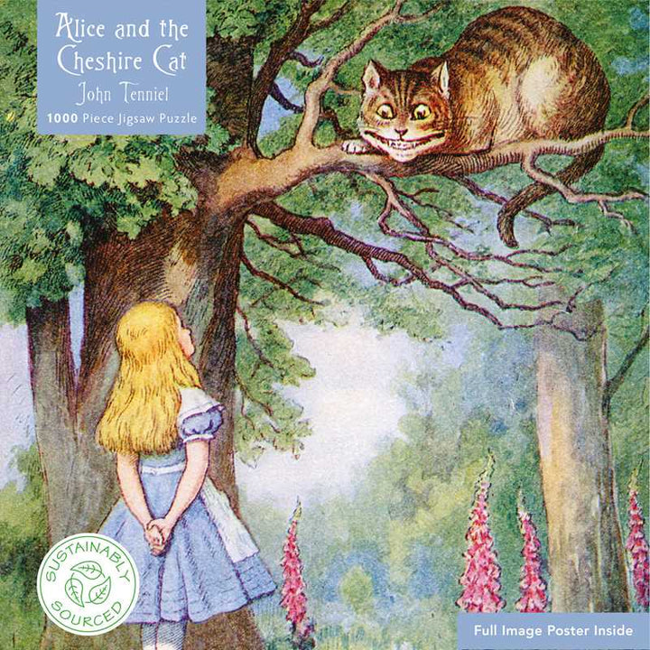 Alice & Cheshire Cat Adult Sustainable Jigsaw Puzzle