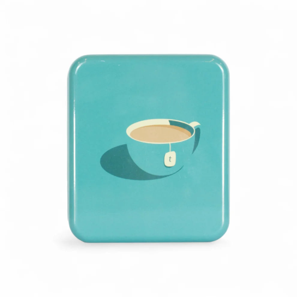 "Teacup" Pocket Tea Bag Tin - Blue