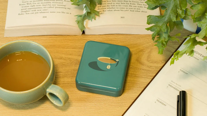 "Teacup" Pocket Tea Bag Tin - Blue