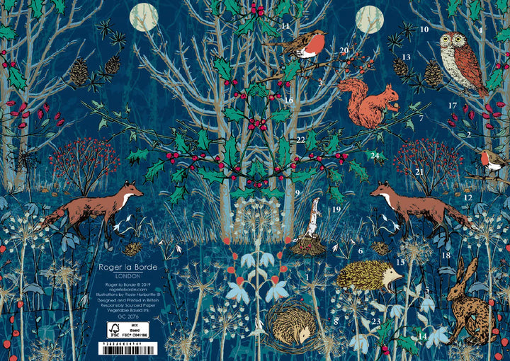Winter's Tale Animals Advent Calendar Card
