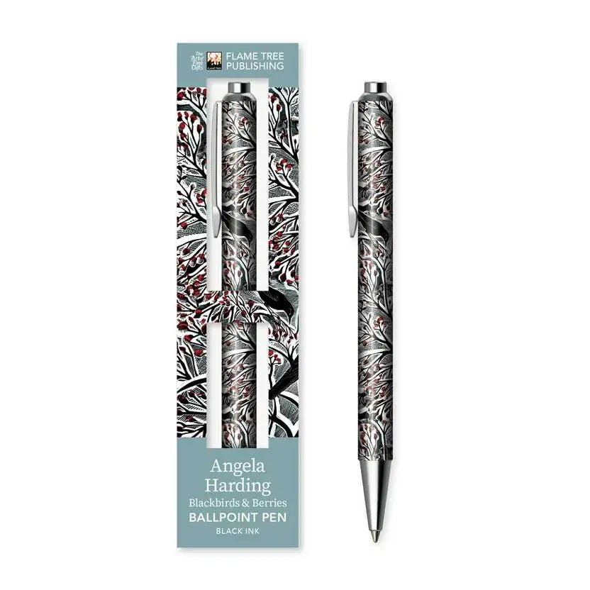 Angela Harding Blackbirds & Berries Boxed Ballpoint Pen
