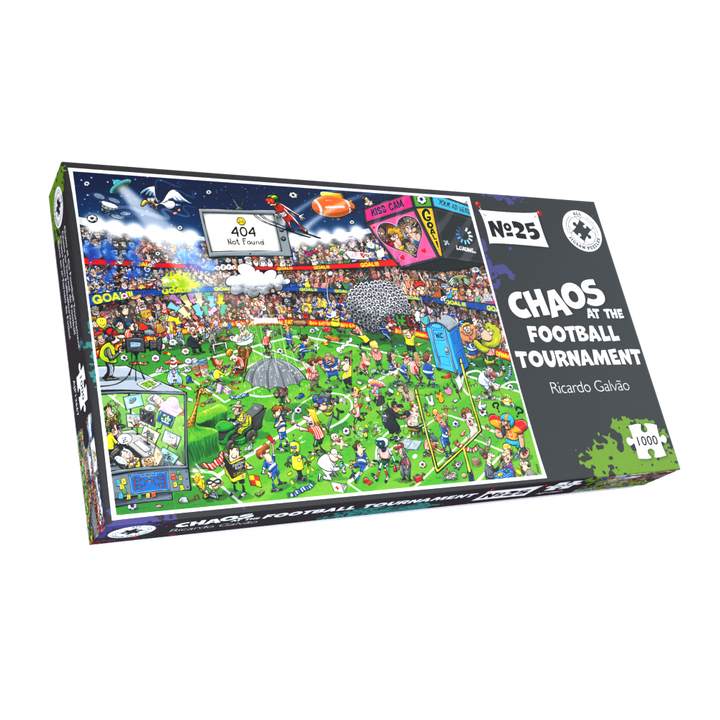 Chaos at the Football Tournament No.25 - 1000 Piece Jigsaw Puzzle by Ricardo Galvao