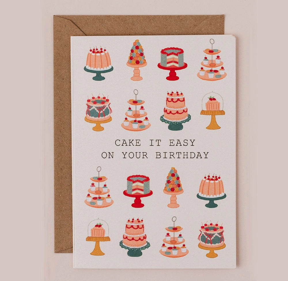 'Cake it Easy on Your Birthday' Birthday Card