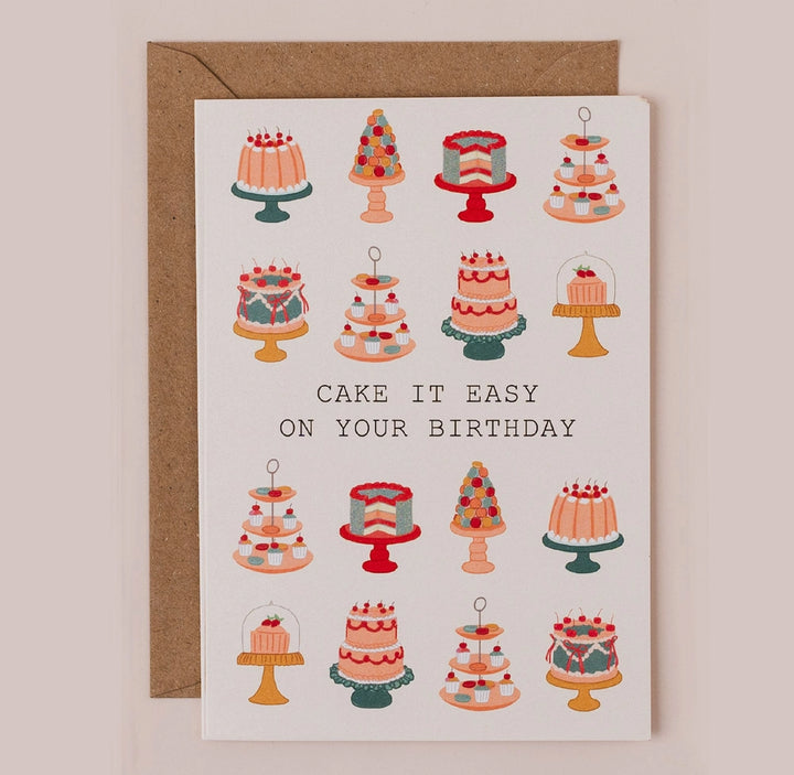 'Cake it Easy on Your Birthday' Birthday Card