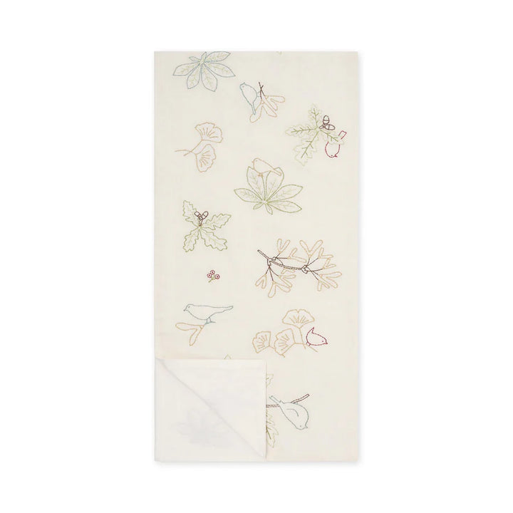 Orchard Birds Embroidered Table Runner Short Length