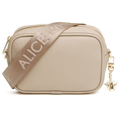 Mini Soho Crossbody Bag by Alice Wheeler London-- Stone