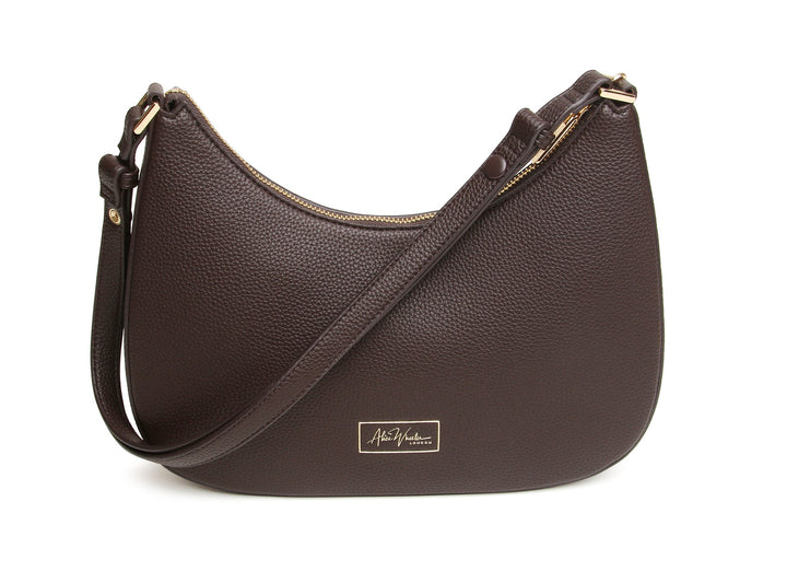 Ascot Crossbody Bag by Alice Wheeler London-- Chocolate