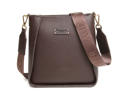 Kensington Crossbody Bag by Alice Wheeler London-- Chocolate
