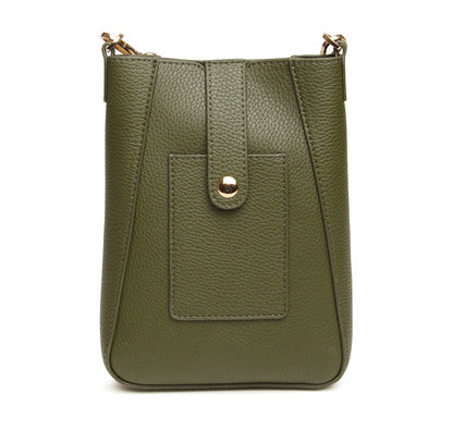 Kensington Phone Crossbody Bag by Alice Wheeler London-- Olive