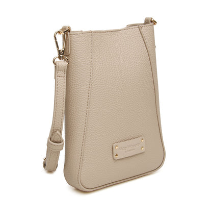 Kensington Phone Crossbody Bag by Alice Wheeler London-- Stone