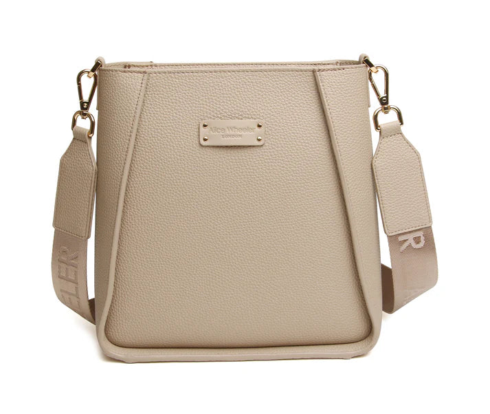 Kensington Crossbody Bag by Alice Wheeler London-- Stone