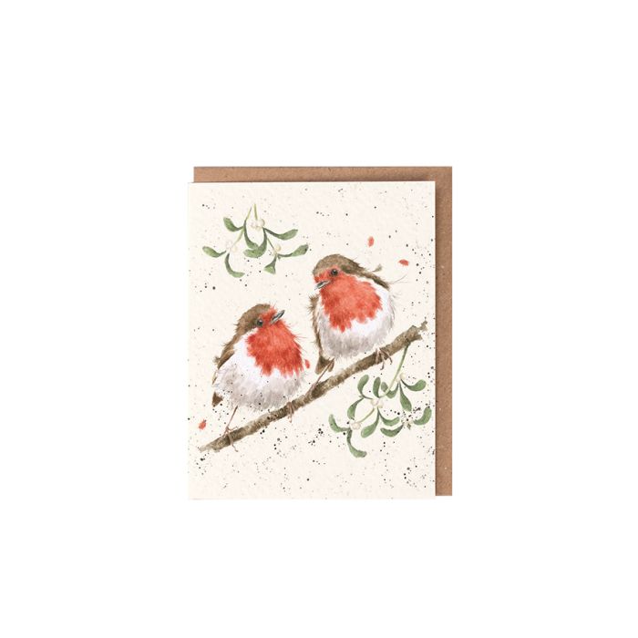 'Mistletoe' Robin Christmas Gift Enclosure Card