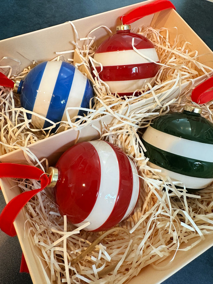 Cornishware Striped Baubles