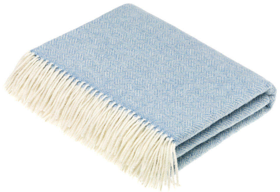 Parquet Aqua Merino Lambswool Throw