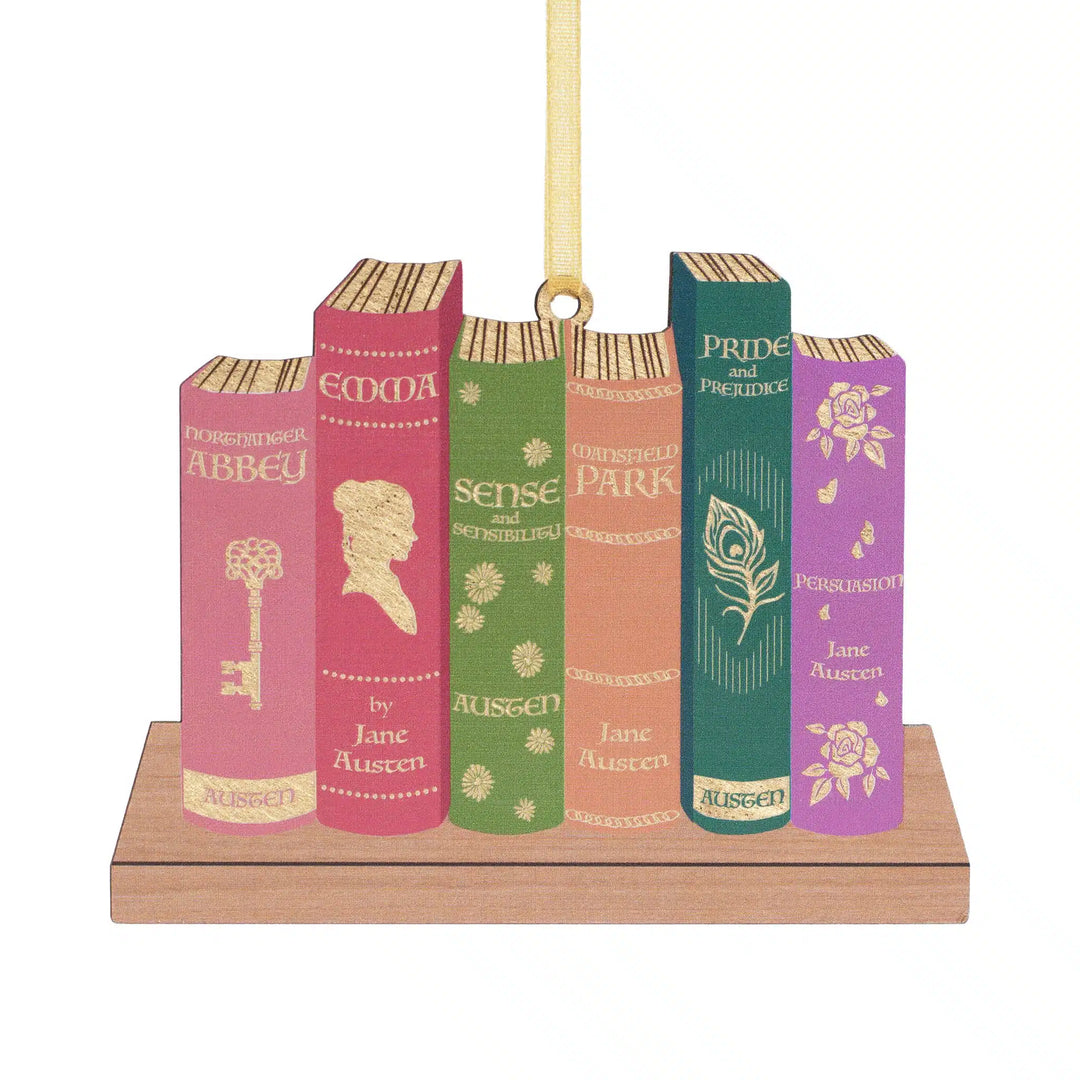 Jane Austen Bookshelf Wooden Decoration