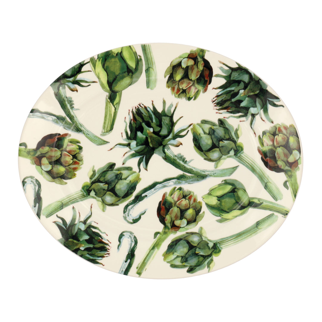 Vegetable Garden Artichoke Medium Oval Platter