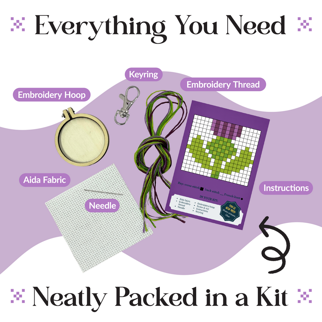 'With Love From Scotland' Mini Matchbox Cross Stitch Kit