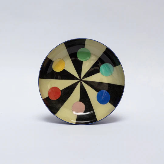 Benson's Colour Hexagon Round Enamel Printed Tray