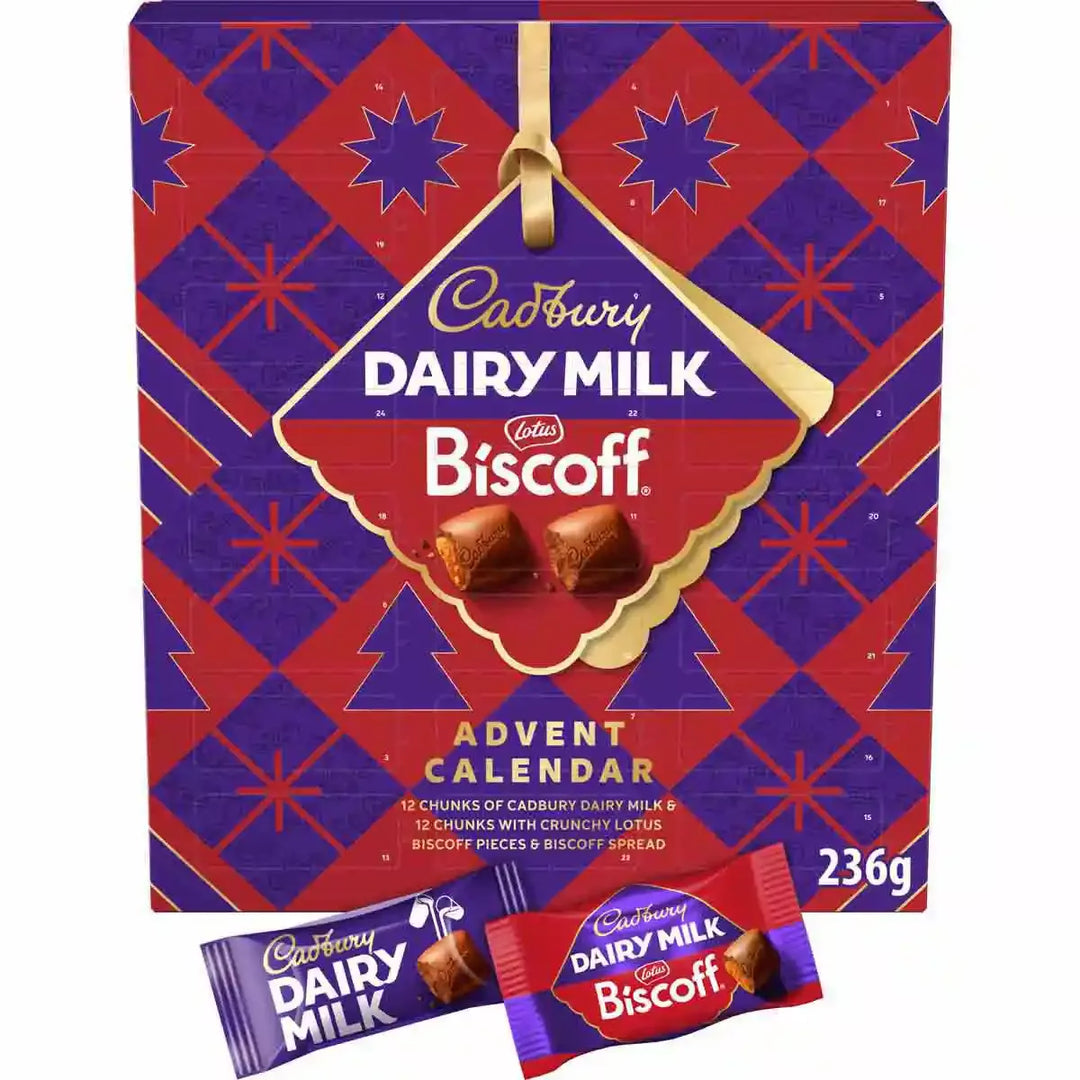 Cadbury Dairy Milk Biscoff Chunk Advent Calendar 236g