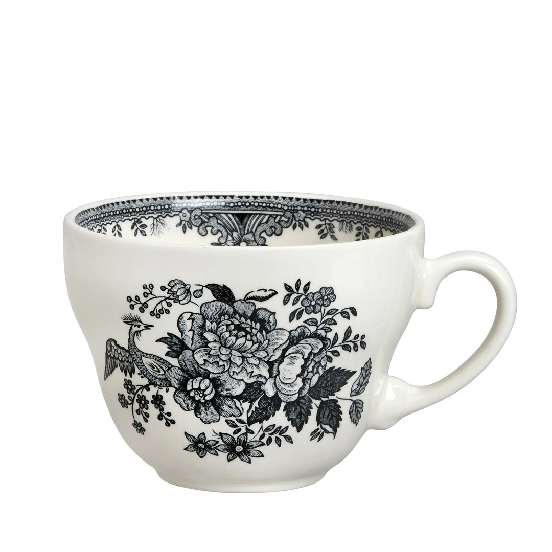 Black Asiatic Pheasants Breakfast Cup and Saucer