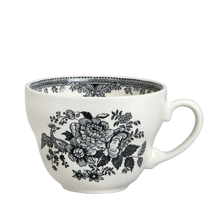 Black Asiatic Pheasants Breakfast Cup and Saucer