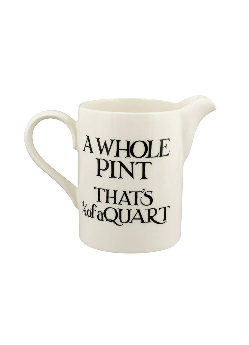 Black Toast Cream Medium Straight-Sided Jug