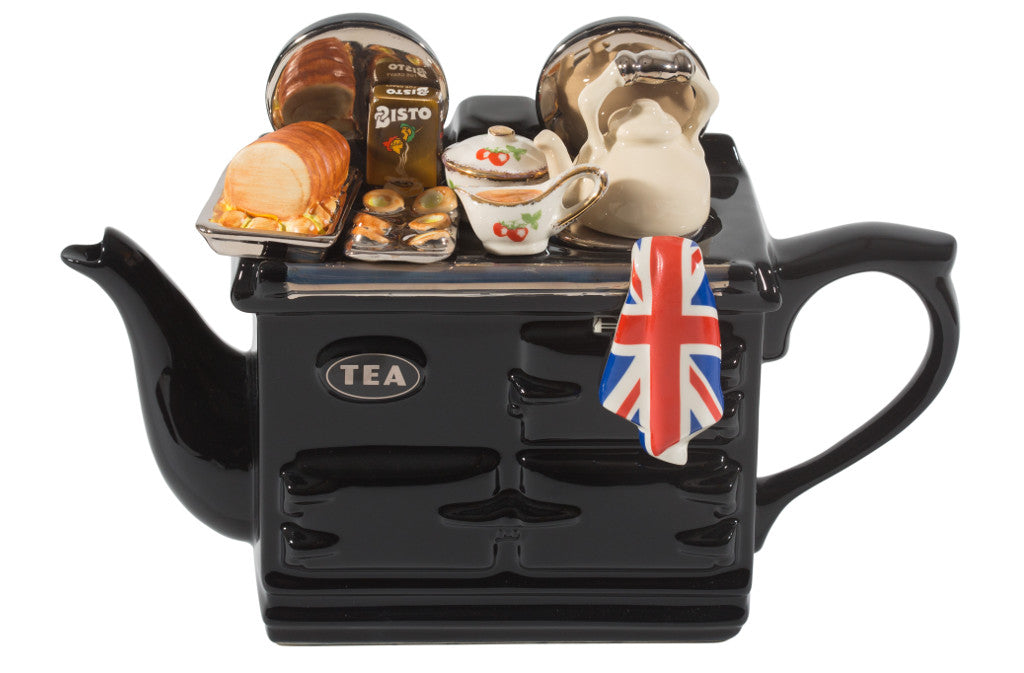 British Roast Dinner Large Aga Teapot - Black