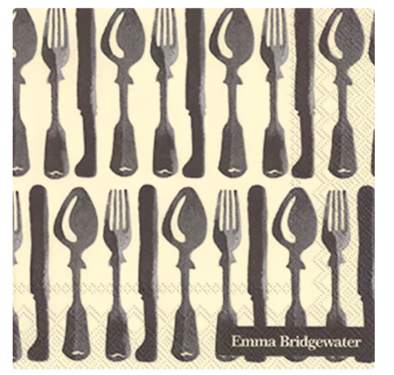 Black Toast Table Cutlery Napkins - Cocktail