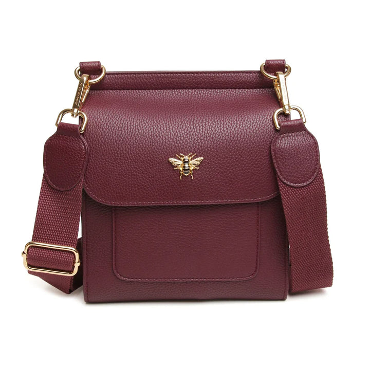 Bloomsbury Crossbody Bag by Alice Wheeler London-- Berry
