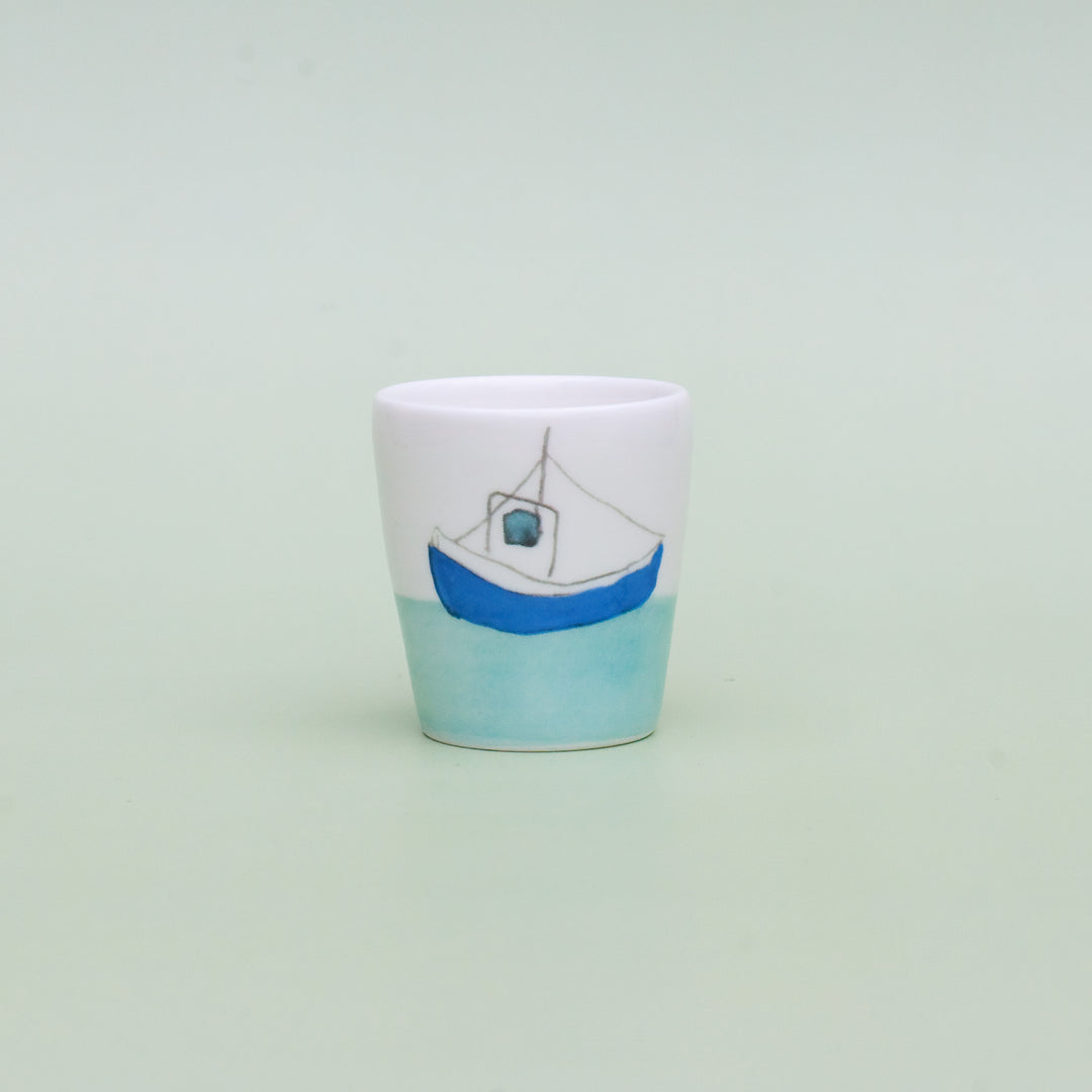 Blue Boat Egg Cup