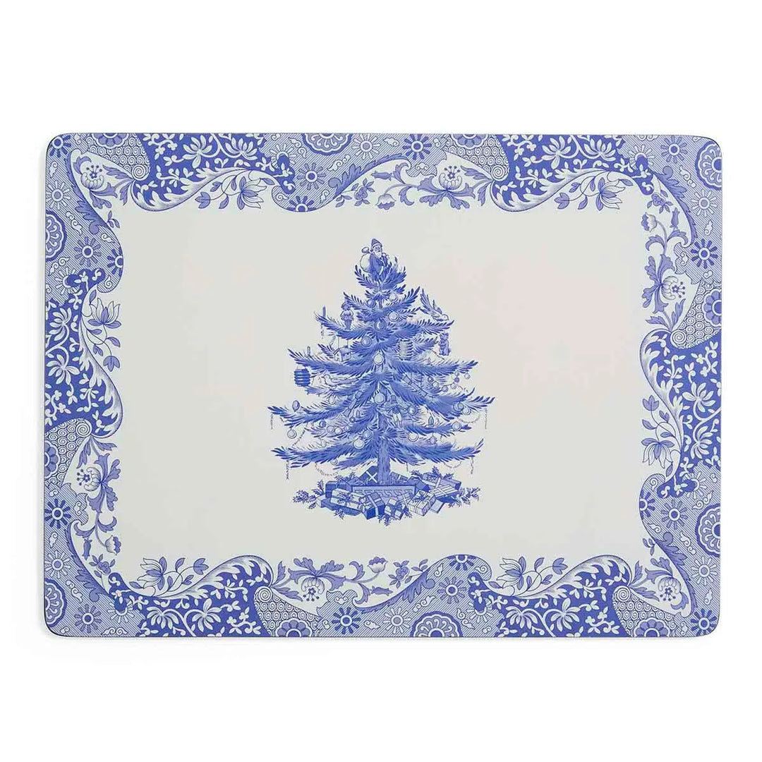 Spode Blue Italian Christmas Placemats Set of 4