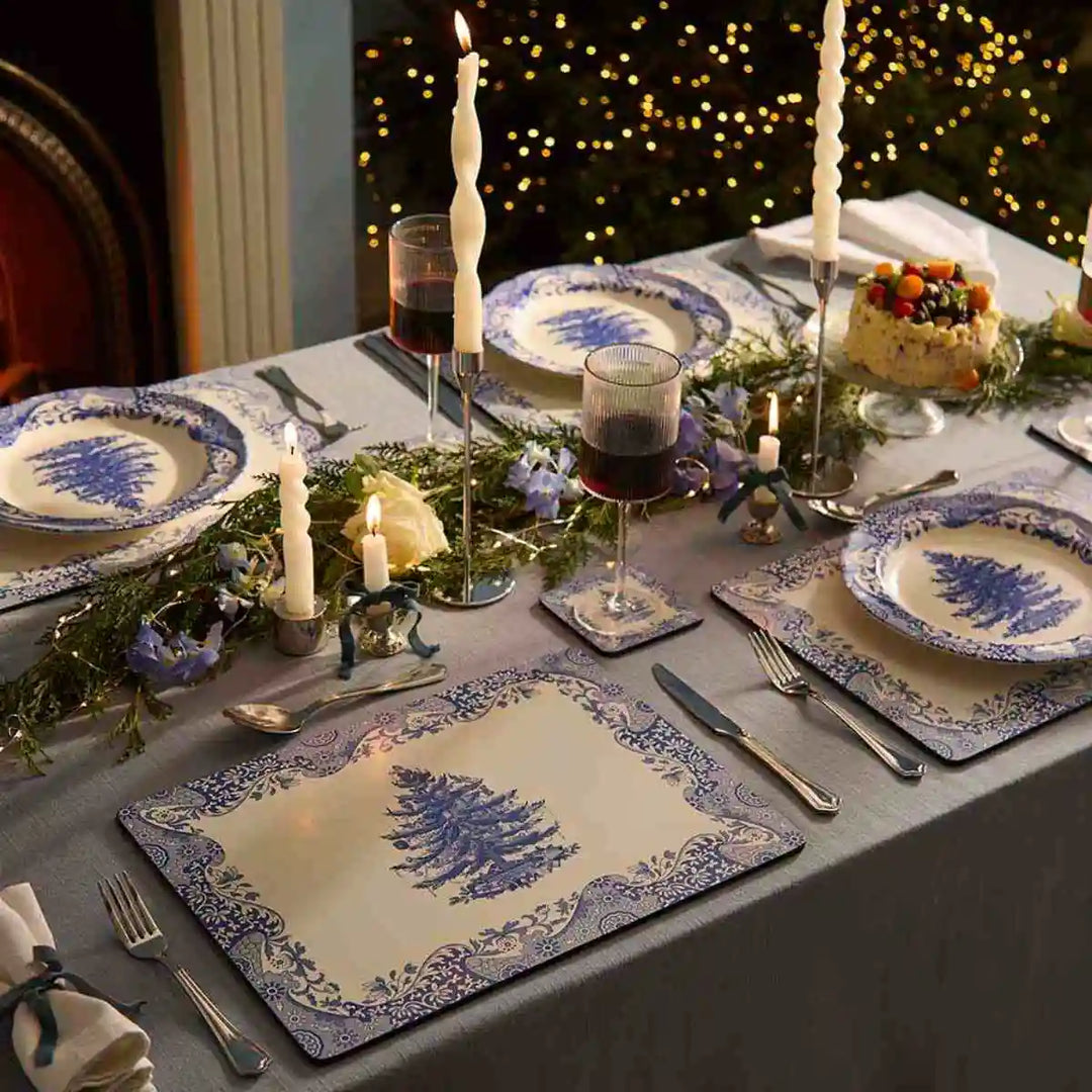 Spode Blue Italian Christmas Placemats Set of 4