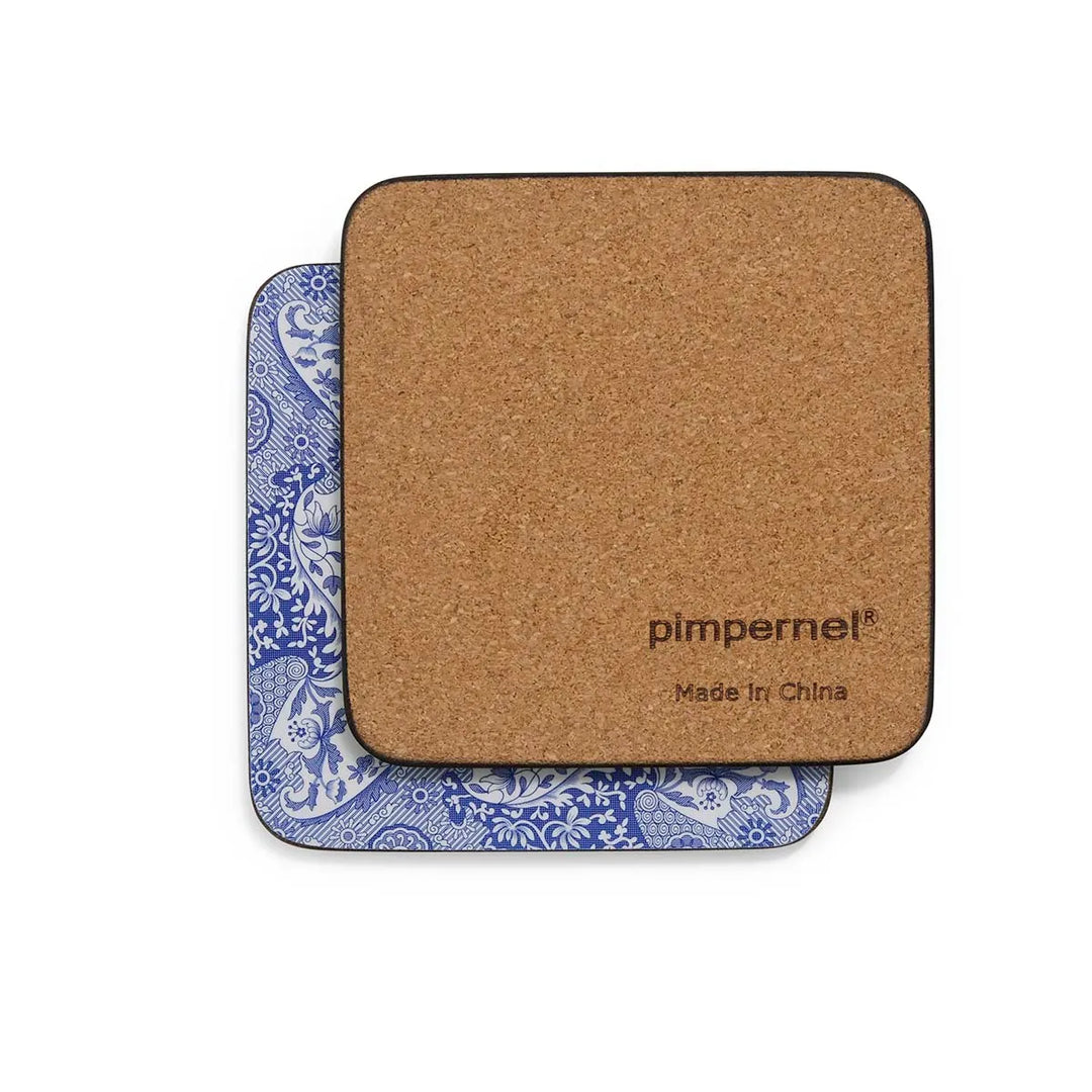Spode Blue Italian Christmas Coasters Set of 6