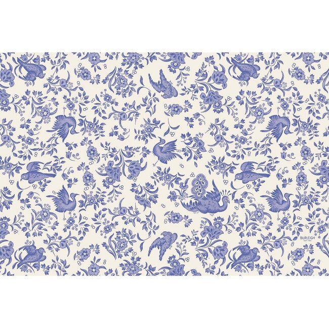 Blue Regal Peacock Pad of 24 Paper Placemats