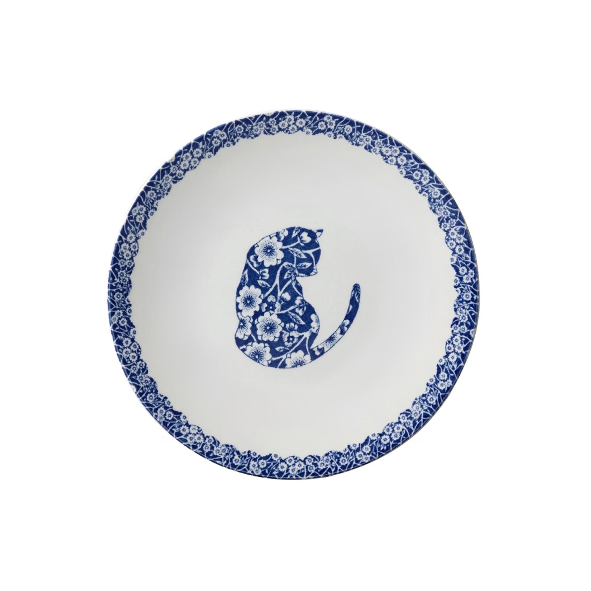 Burleigh Dark Blue Calico バタ-デイッシュ Burleigh Blue Calico Plate Dinner Plate | Sur La Table